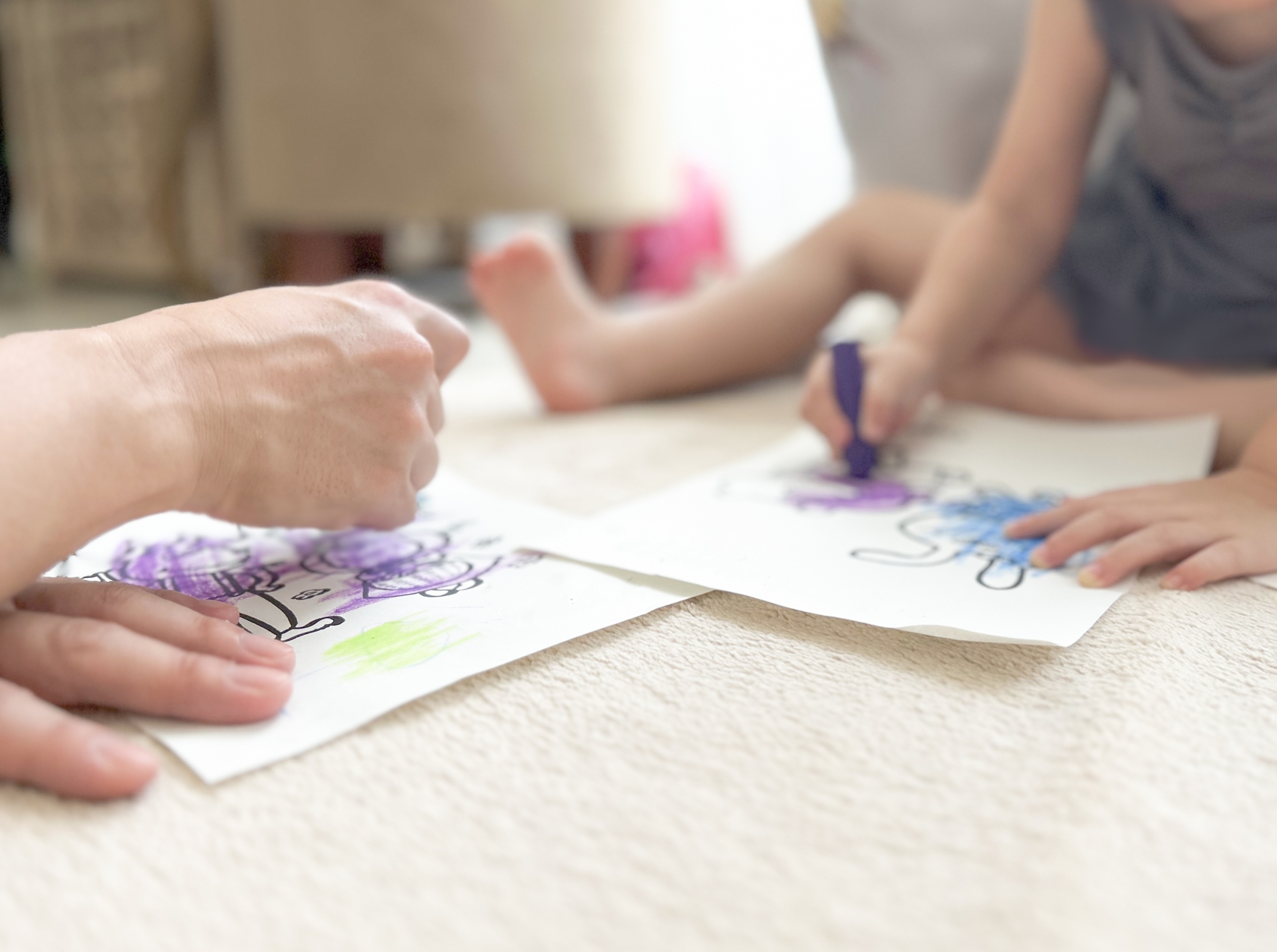 親子で塗り絵