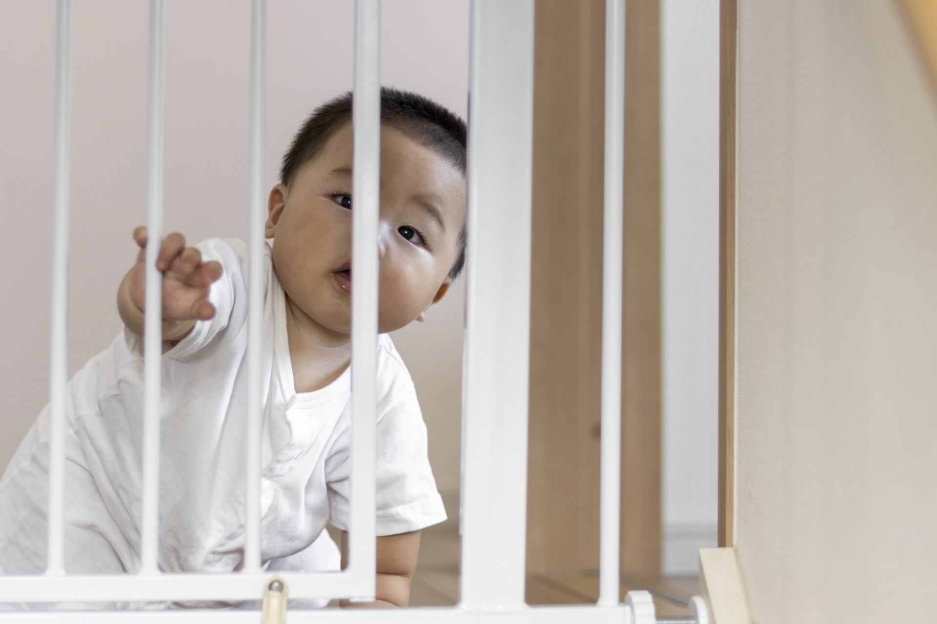 サークルの中にいる赤ちゃん