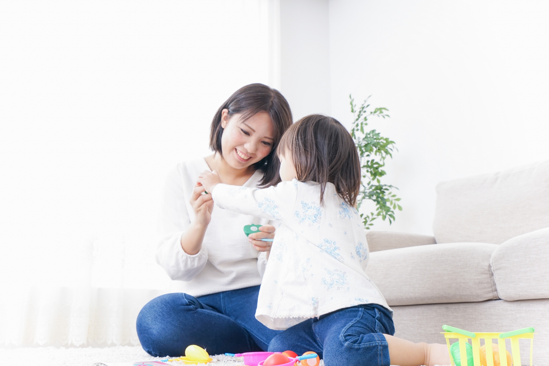 手本を見せるママ