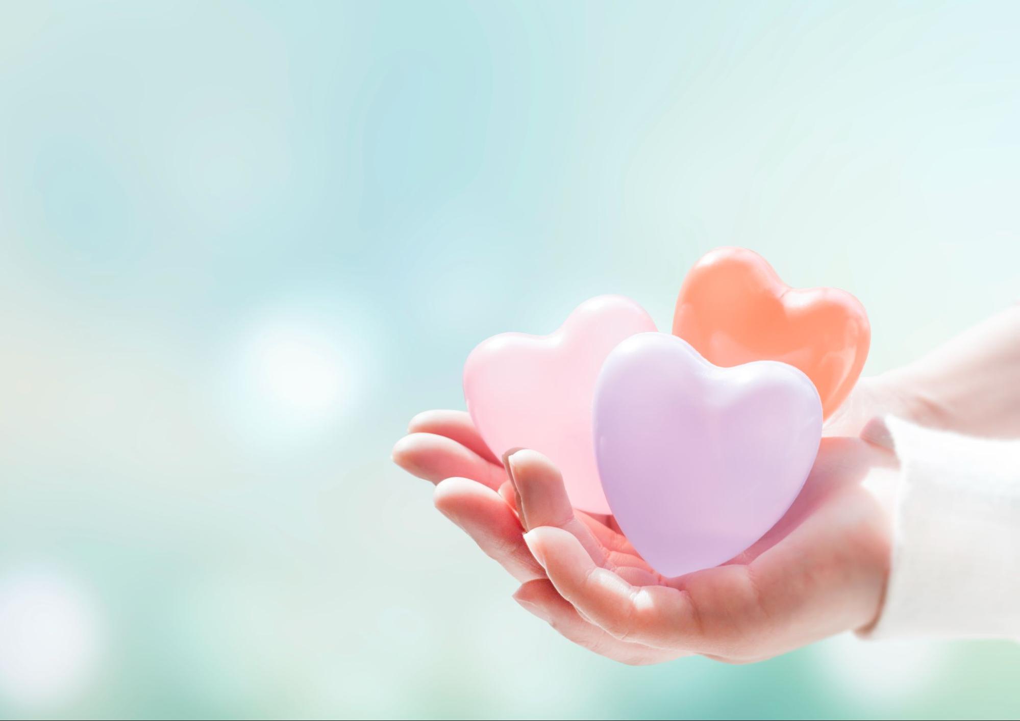 色とりどりのハート