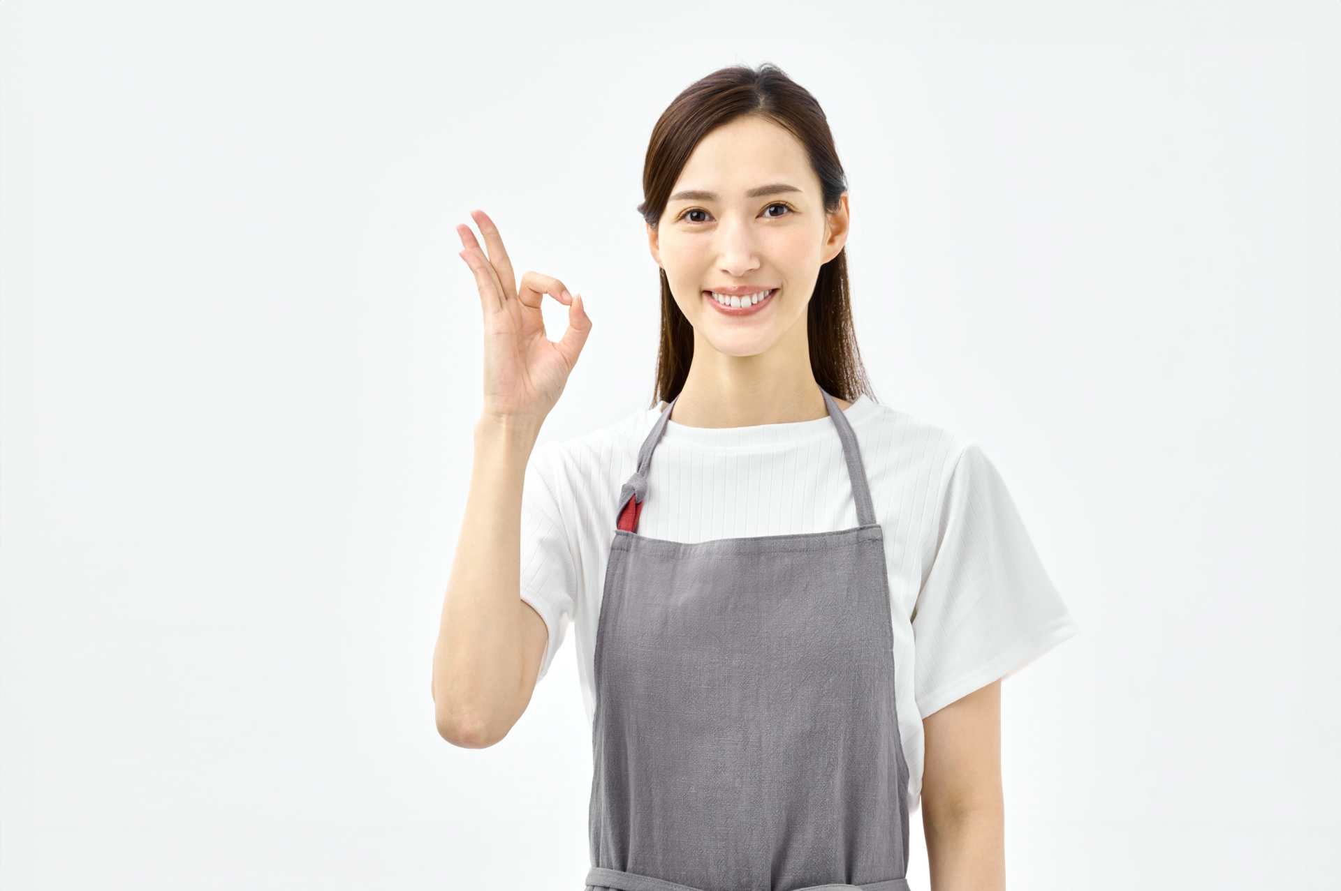 OKサインをする女性